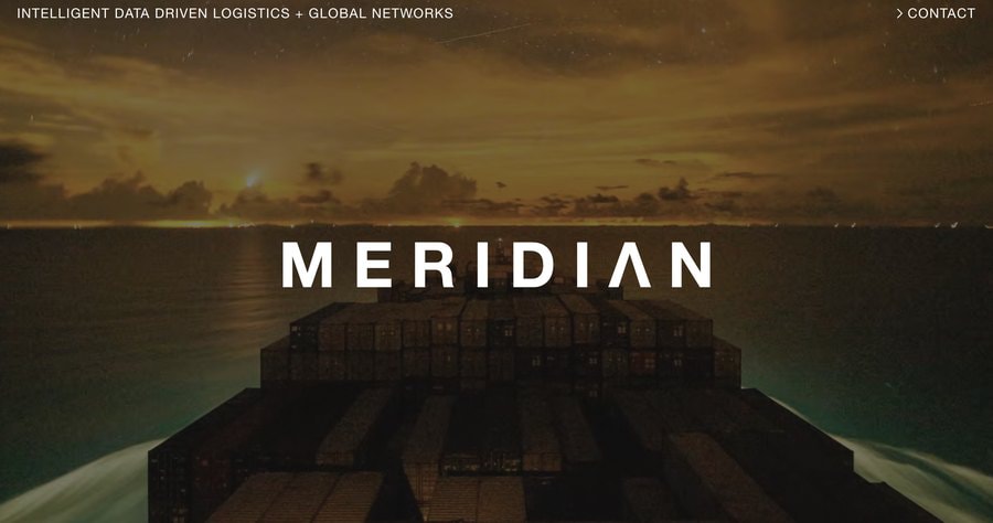 Screenshot of the Meridian Freight site homepage
